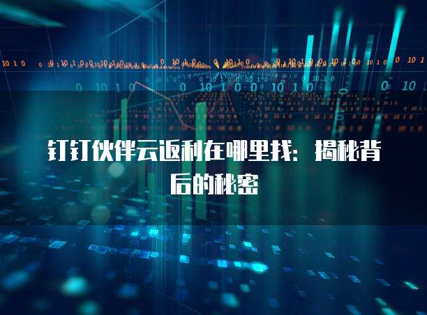 钉钉伙伴云返利在哪里找:揭秘背后的秘密