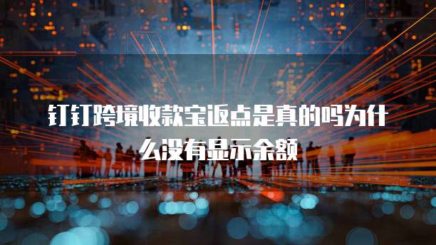 钉钉跨境收款宝返点是真的吗为什么没有显示余额