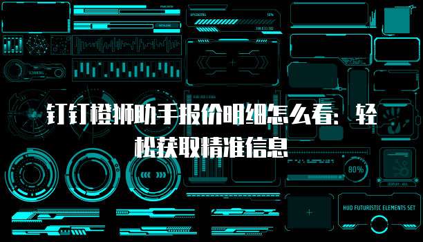 钉钉橙狮助手报价明细怎么看:轻松获取精准信息