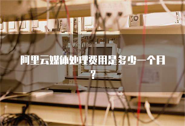 阿里云媒体处理费用是多少一个月?