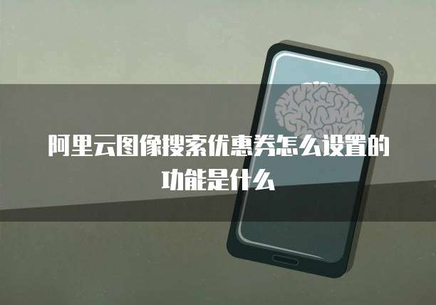阿里云图像搜索优惠券怎么设置的功能是什么