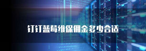 钉钉蓝莓维保佣金多少合适