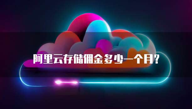 阿里云存储佣金多少一个月？