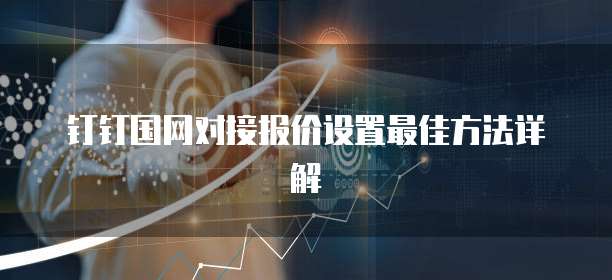 钉钉国网对接报价设置最佳方法详解