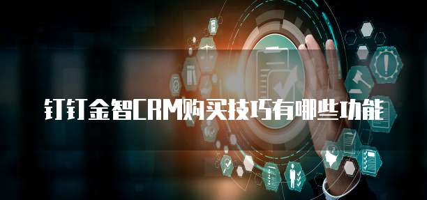 钉钉金智CRM购买技巧有哪些功能