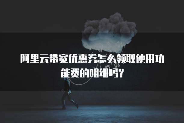 阿里云带宽优惠券怎么领取使用功能费的明细吗？