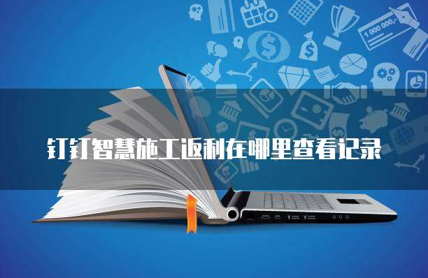 钉钉智慧施工返利在哪里查看记录