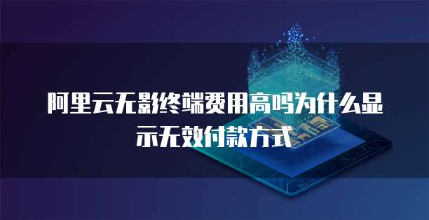 阿里云无影终端费用高吗为什么显示无效付款方式