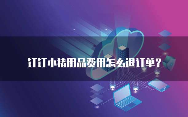 钉钉小猪用品费用怎么退订单？