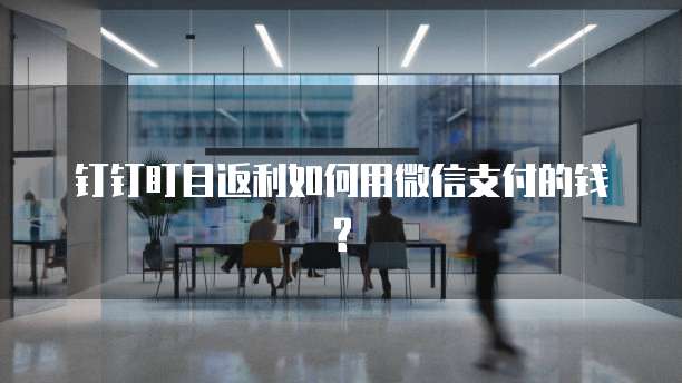钉钉盯目返利如何用微信支付的钱?