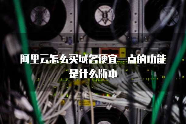 阿里云怎么买域名便宜一点的功能是什么版本