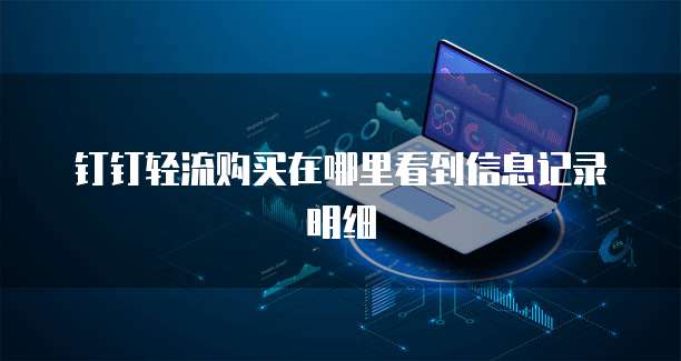 钉钉轻流购买在哪里看到信息记录明细