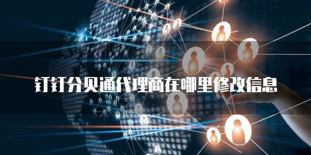 钉钉分贝通代理商在哪里修改信息