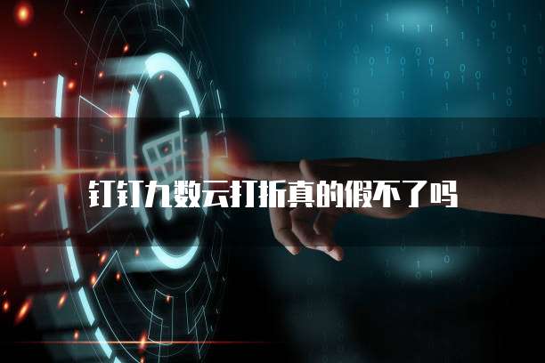 钉钉九数云打折真的假不了吗