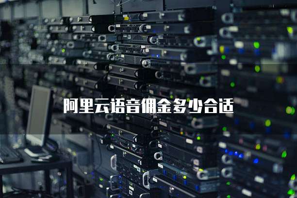 阿里云语音佣金多少合适