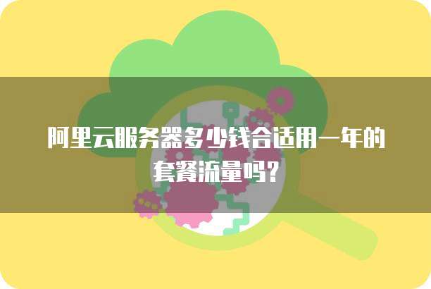 阿里云服务器多少钱合适用一年的套餐流量吗?