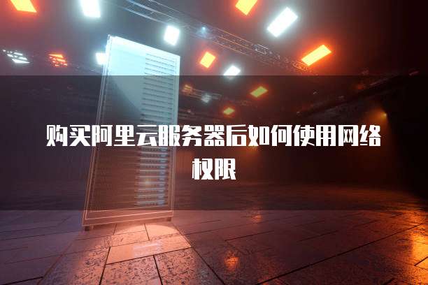 购买阿里云服务器后如何使用网络权限