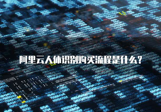 阿里云人体识别购买流程是什么?