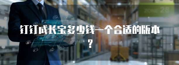 钉钉成长宝多少钱一个合适的版本？