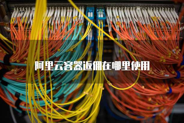 阿里云容器返佣在哪里使用