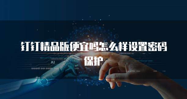 钉钉精品版便宜吗怎么样设置密码保护