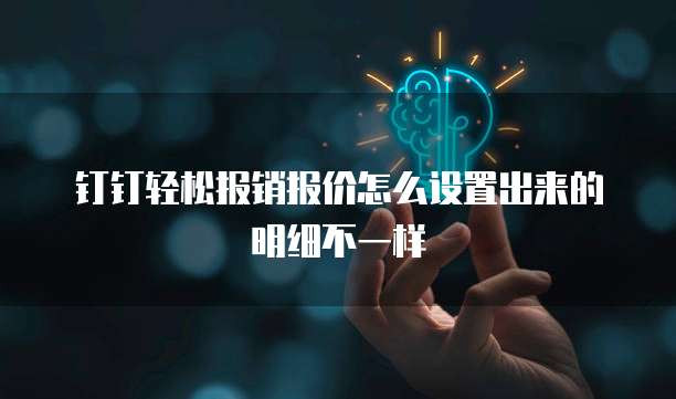 钉钉轻松报销报价怎么设置出来的明细不一样