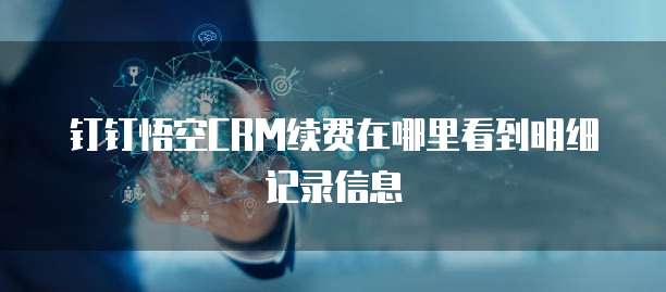钉钉悟空CRM续费在哪里看到明细记录信息