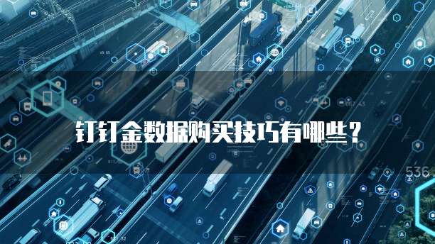 钉钉金数据购买技巧有哪些？
