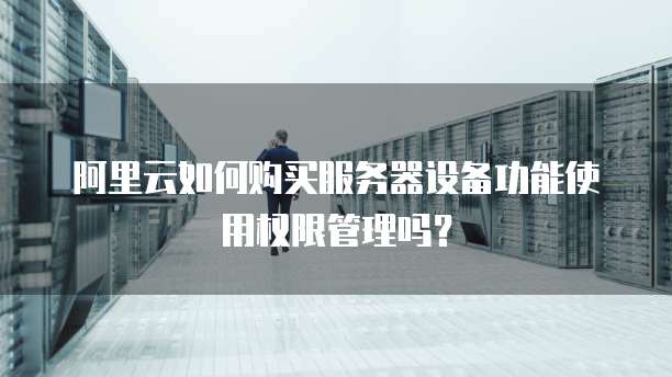阿里云如何购买服务器设备功能使用权限管理吗?