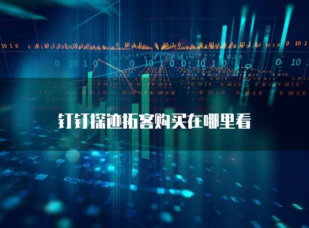 钉钉探迹拓客购买在哪里看
