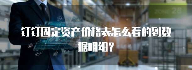 钉钉固定资产价格表怎么看的到数据明细?