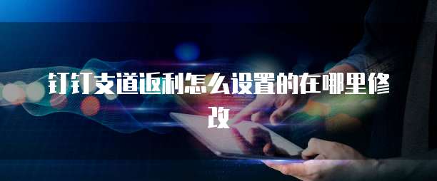 钉钉支道返利怎么设置的在哪里修改