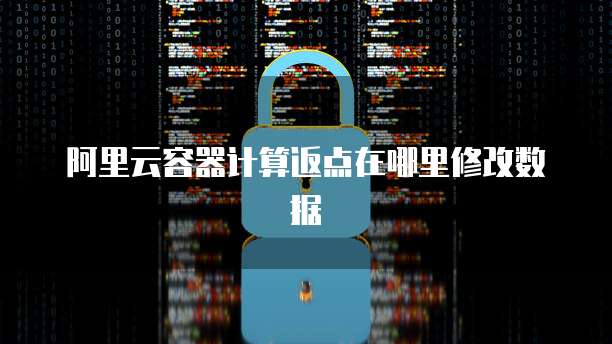 阿里云容器计算返点在哪里修改数据