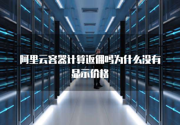 阿里云容器计算返佣吗为什么没有显示价格