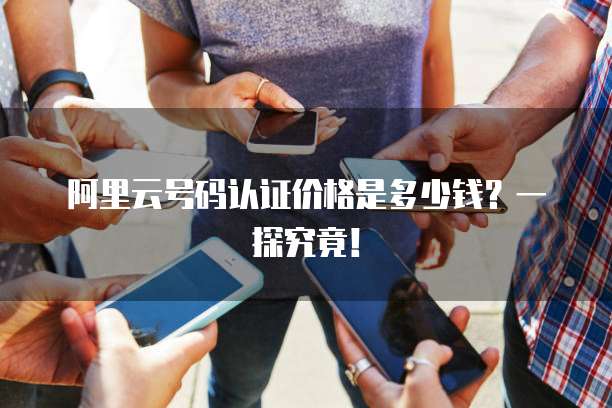 阿里云号码认证价格是多少钱?一探究竟!