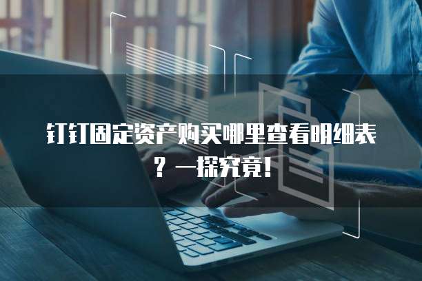钉钉固定资产购买哪里查看明细表?一探究竟!