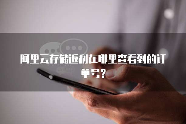 阿里云存储返利在哪里查看到的订单号?