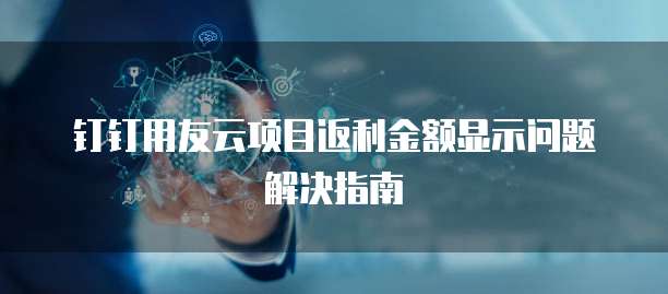 钉钉用友云项目返利金额显示问题解决指南