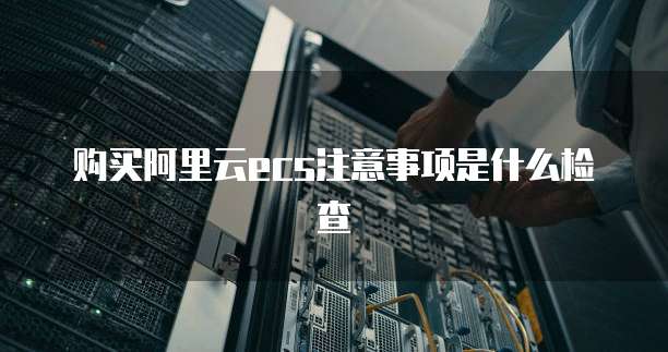 购买阿里云ecs注意事项是什么检查