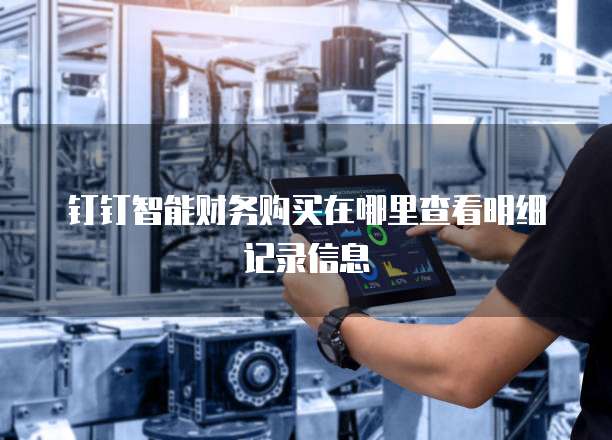 钉钉智能财务购买在哪里查看明细记录信息
