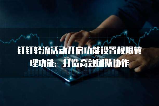 钉钉轻流活动开启功能设置权限管理功能:打造高效团队协作