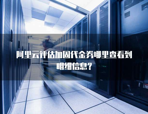 阿里云评估加固代金券哪里查看到明细信息?