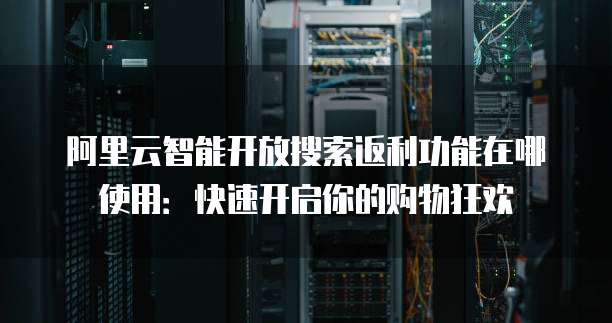 阿里云智能开放搜索返利功能在哪使用:快速开启你的购物狂欢