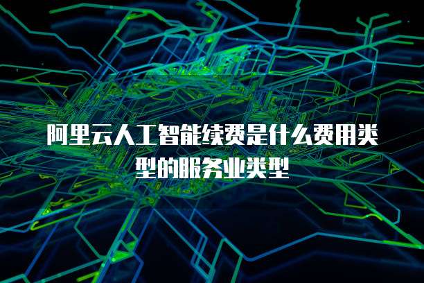 阿里云人工智能续费是什么费用类型的服务业类型