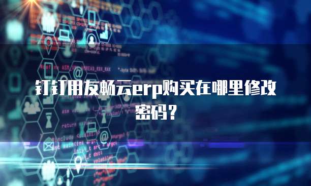钉钉用友畅云erp购买在哪里修改密码?