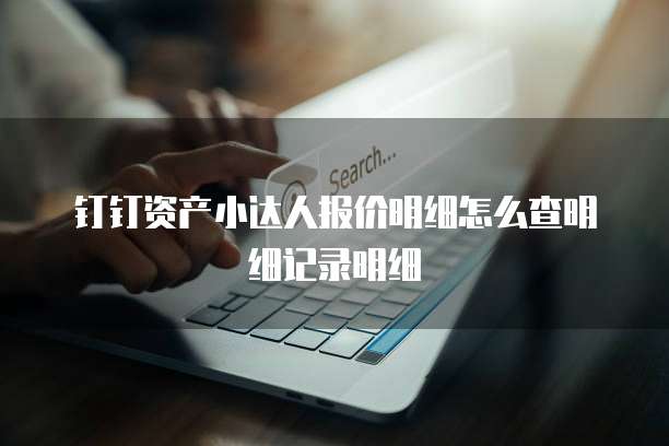 钉钉资产小达人报价明细怎么查明细记录明细