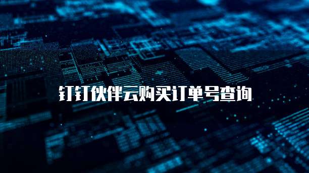 钉钉伙伴云购买订单号查询