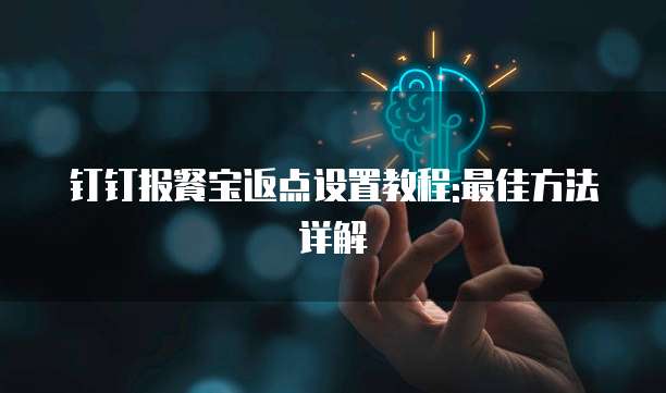 钉钉报餐宝返点设置教程:最佳方法详解