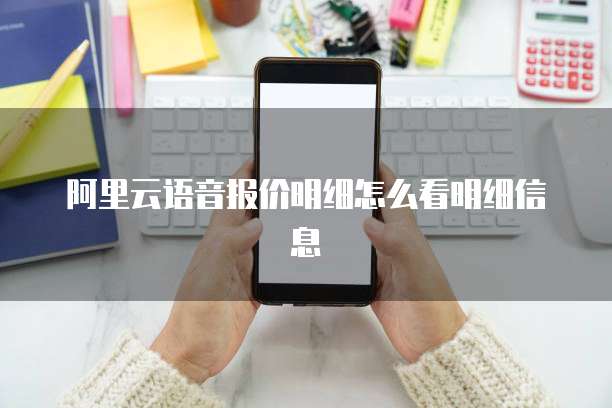 阿里云语音报价明细怎么看明细信息