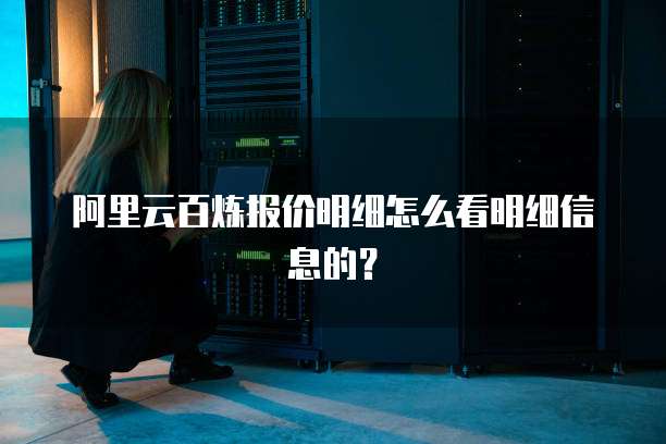 阿里云百炼报价明细怎么看明细信息的？